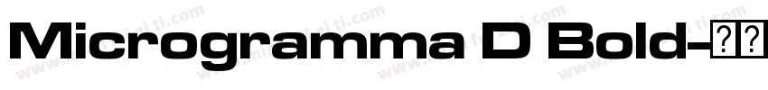 Microgramma D Bold字体转换